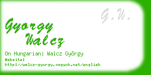 gyorgy walcz business card