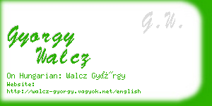 gyorgy walcz business card